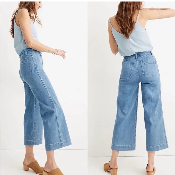 Madewell Jeans Madewell Emmett Wide Leg Crop Jean Langston Wash Poshmark